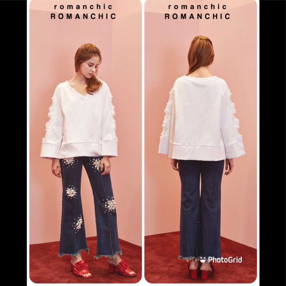Romanchic • Designer • Denim Jeans • Pearl • 25 • Retail $350